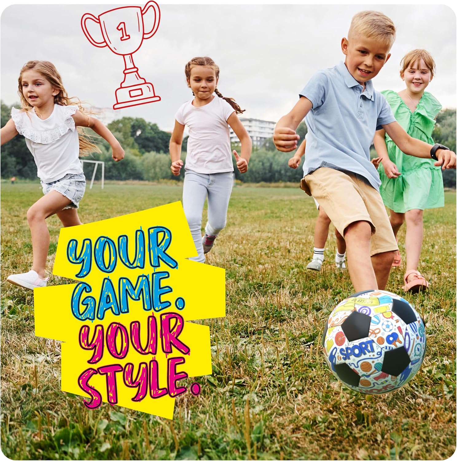 Soccer Ball Coloring Kit for Kids - Soccer Gifts for Girls & Boys Ages 4-8 | Sports Gifts - 3 4 5 6 7 8 Year Old Boy Birthday Gift - Craft Kits for Boys - Boy Toys - Games Accessories - Image 4